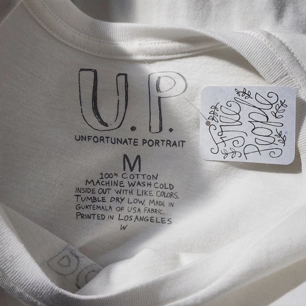 Free People Unfortunate Portraits White 'Roll Models' Graphic Tee - Picture 4 of 4